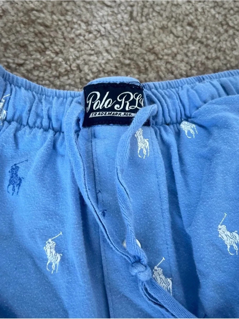 Polo by Ralph Lauren Light Blue Logo Pajama Pants